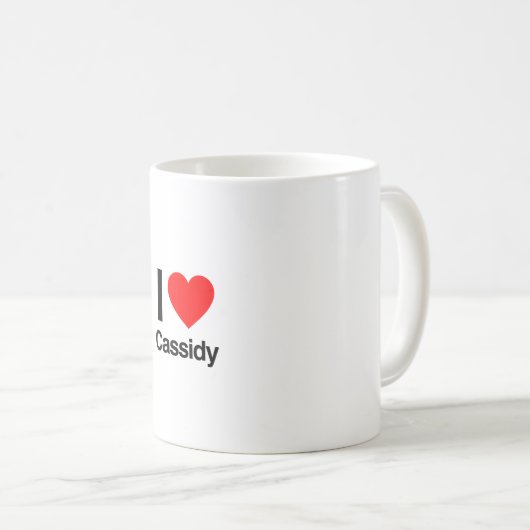 私はカシディが大好きだ コーヒーマグカップ (正面右)