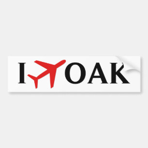 私はカシ-オークランドの国際空港--を飛ばします バンパーステッカー