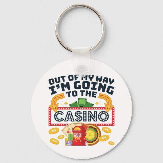 私はカジノギャンブラーに行く途中 キーホルダー (正面)