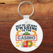 私はカジノギャンブラーに行く途中 キーホルダー (正面)