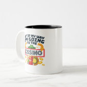 私はカジノギャンブラーに行く途中 ツートーンマグカップ (正面左)