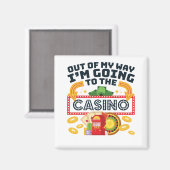 私はカジノギャンブラーに行く途中 マグネット (正面/裏面)