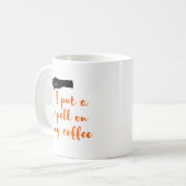 私はカスタマイズ可能なコーヒーに魔法を掛けおもしろいる コーヒーマグカップ (正面左)