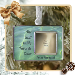私はカスタマイズ可能な写真を持つマーメイド シルバープレートフレームオーナメント