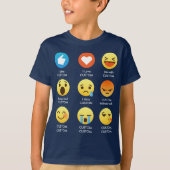 私はカスタマイズ可能な顔文字(emoji)のことわざを愛します tシャツ (正面)