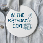 私はカスタマイズ誕生日の男の子ボタン-です 缶バッジ (インサイチュ)