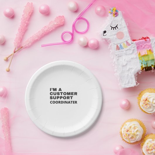 私はカスタマーサポートコーディネーターです ペーパープレート (パーティー)