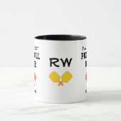 私はカスタム秘密のピックボールのディンカーおもしろいモノグラムだ マグカップ (中央)