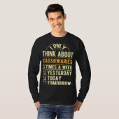 私はカソ考えワリーの慎重なユーモアのみ Tシャツ (正面フル)