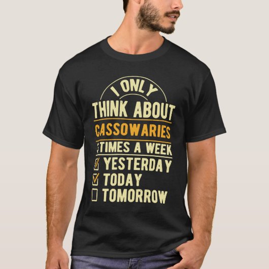 私はカソ考えワリーの慎重なユーモアのみ Tシャツ (正面)