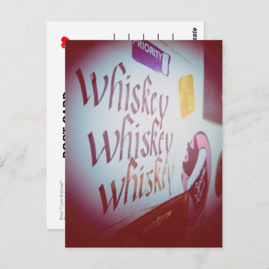 私はカタツムメールが大好き – ウィスキー ポストカード (正面/裏面)