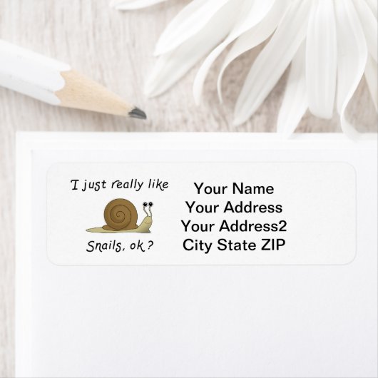 私はカタツムリのラベルがとてユーモアのあるも好きです ラベル (インサイチュ)