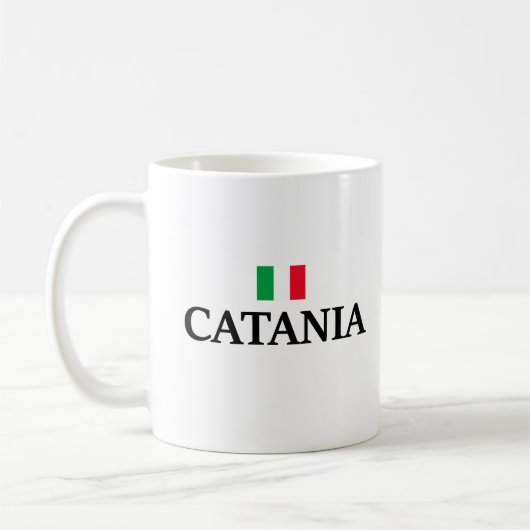 私はカタニア・イタリアが大好き コーヒーマグカップ (左)
