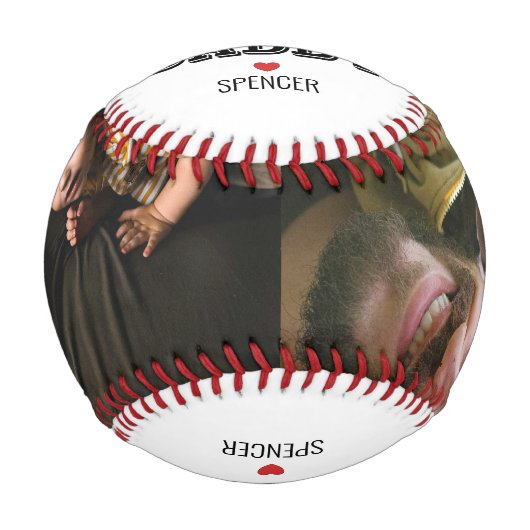 私はカッコいいあなたを愛する2フォトコラージュユニーク 野球ボール (正面)