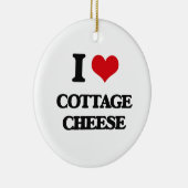 私はカッテージチーズを愛します セラミックオーナメント (右)
