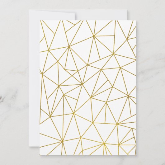 私はカップルが緑の金ゴールドをシャワーすると言う前 招待状 (裏面)