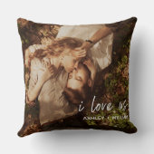 私はカップルの引用文の写真名を愛する クッション (裏面)