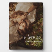 私はカップルの引用文の写真名を愛する フォトプラーク (正面)