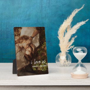 私はカップルの引用文の写真名を愛する フォトプラーク