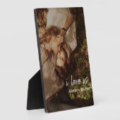 私はカップルの引用文の写真名を愛する フォトプラーク (側面)