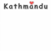 私はカトマンズネパールが大好き シール (正面)