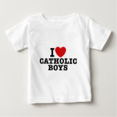 私はカトリックの少年が大好き ベビーTシャツ (正面)