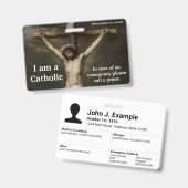私はカトリックカスタムのIDカードバッジ バッジ (表裏)
