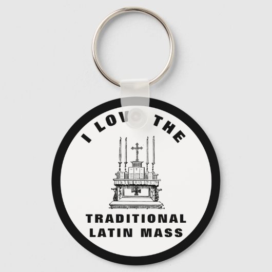 私はカトリック伝統的ラテンが大好きだ キーホルダー (正面)
