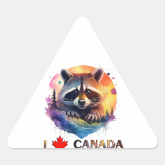 私はカナダが大好きだ 三角形シール