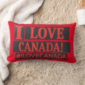 「私はカナダが大好き」かわいい表情デザイン買今 ランバークッション (ブランケット)
