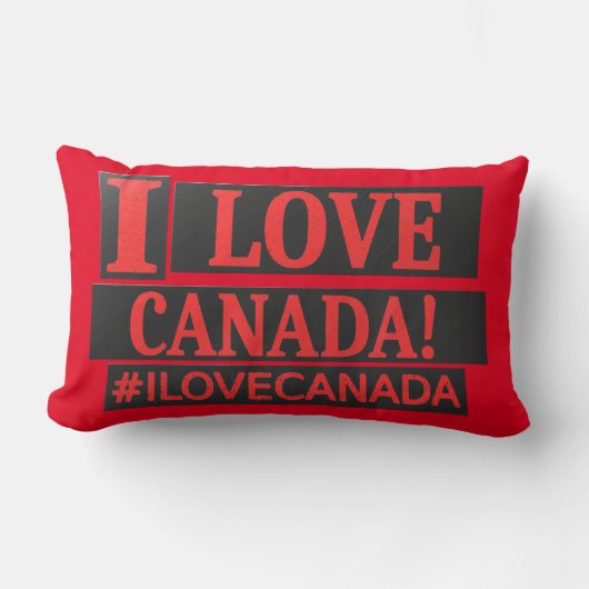 「私はカナダが大好き」かわいい表情デザイン買今 ランバークッション (正面)