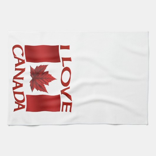 私はカナダのお土産タオルが大好きカナダ紅茶タオル贈り物 キッチンタオル (横)