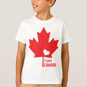 私はカナダのカエデの葉を愛します Tシャツ