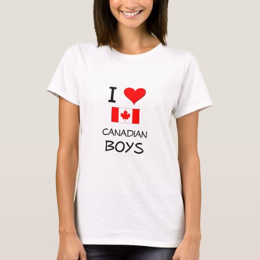 私はカナダの男の子を愛します Tシャツ (正面)