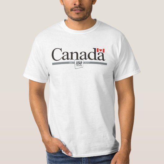 私はカナダの150th記念日を愛します tシャツ (正面)