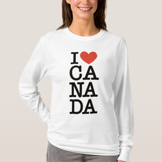 私はカナダを愛している Tシャツ (正面)