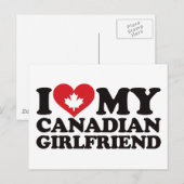 私はカナダ人のガールフレンドが大好き ポストカード (正面/裏面)