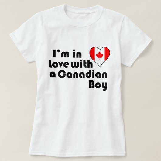 私はカナダ人の少年に恋をしている Tシャツ (デザイン正面)