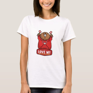 私はカナダ人の熱いガールフレンドが大好き Tシャツ