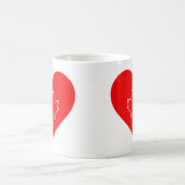私はカナダ愛国的なハートメープルリーフを愛する マグカップ (中央)