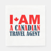 私はカナダ旅行代理店だ スタンダードランチョンナプキン (正面)