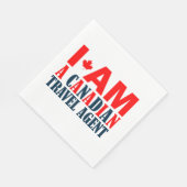 私はカナダ旅行代理店だ スタンダードランチョンナプキン (角)