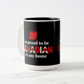 私はカナダ誇りを持った人になる ツートーンマグカップ (正面左)