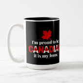 私はカナダ誇りを持った人になる ツートーンマグカップ (左)