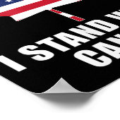 私はカナダ・アメリカ・カナダ米国国旗T-shと共に立つ ポスター (角)
