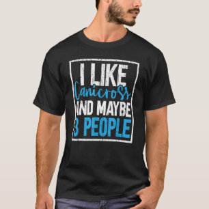 私はカニクロスと多分3人の人の犬ランニングのジョーが好き Tシャツ