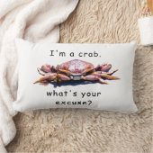 私はカニ…何の言い訳だ?枕 ランバークッション (ブランケット)