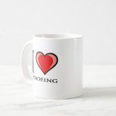 私はカヌーをこぐことを愛します コーヒーマグカップ (正面左)