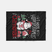 私はカバが欲しいクリスマスのパジャマかわいいカバ フリースブランケット (正面(横))