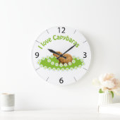 私はカピバラを愛します ラージ壁時計 (ホーム)